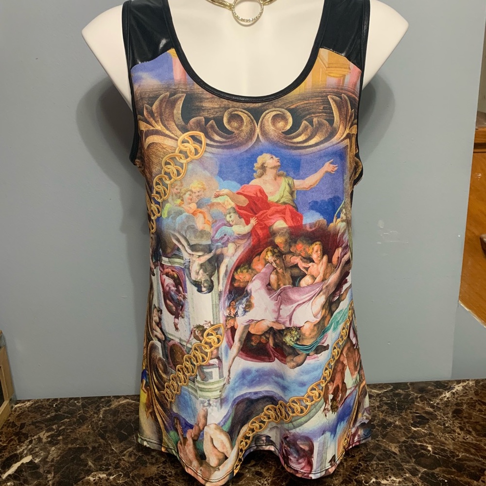 COPY - Sistine Chapel creation of Adam Top sz XL